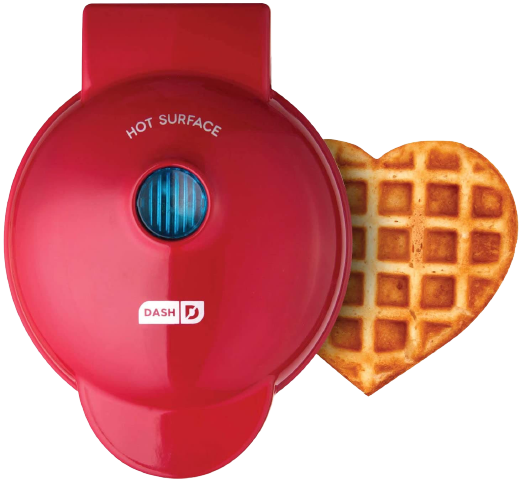 Dash minimaquina para waffles de corazones